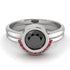 Bezel Black Diamond Bridal Set - Emerson No. 54